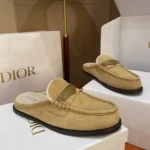 Dior Women Boy Mule Beige Suede Goatskin KDB922SKU
