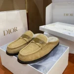 Dior Women Boy Mule Beige Suede Goatskin KDB922SKU