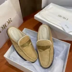Dior Women Boy Mule Beige Suede Goatskin KDB922SKU