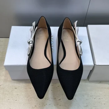 Dior Women J'Adior Ballet Flat Black Technical Fabric KCF156NVA