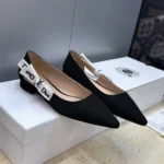 Dior Women J'Adior Ballet Flat Black Technical Fabric KCF156NVA