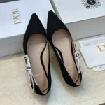 Dior Women J'Adior Ballet Flat Black Technical Fabric KCF156NVA