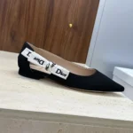 Dior Women J'Adior Ballet Flat Black Technical Fabric KCF156NVA