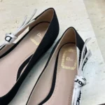 Dior Women J'Adior Ballet Flat Black Technical Fabric KCF156NVA