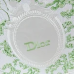 Dior Women Medium Dior Book Tote with Strap Green Multicolor Toile de Jouy Clover Embroidery