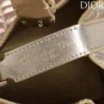 Dior Women Medium Dior Toujours Bag Metallic Gold-Tone Macrocannage Calfskin