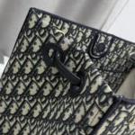 Dior Women Medium Shopping Bag Blue Dior Oblique Jacquard M1409OTZQ