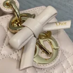 Dior Women Mini Lady D-Joy Bag Rose Soupir Cannage Lambskin M0636OUQA
