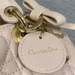 Dior Women Mini Lady D-Joy Bag Rose Soupir Cannage Lambskin M0636OUQA