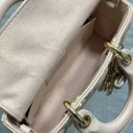 Dior Women Mini Lady D-Joy Bag Rose Soupir Cannage Lambskin M0636OUQA