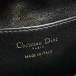 Dior Women Miss Caro Diorling Mini Bag with Chain Black Macrocannage Lambskin