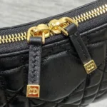 Dior Women Miss Caro Diorling Mini Bag with Chain Black Macrocannage Lambskin