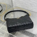 Dior Women Miss Caro Diorling Mini Bag with Chain Black Macrocannage Lambskin