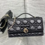 Dior Women My Dior Mini Bag Black Cannage Lambskin S0984OUQA