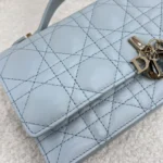 Dior Women My Dior Mini Bag Cloud Blue Cannage Lambskin S0980ONMJ