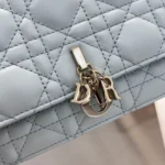 Dior Women My Dior Mini Bag Cloud Blue Cannage Lambskin S0980ONMJ