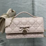 Dior Women My Dior Mini Bag Rose Soupir Cannage Lambskin S0984OUQA
