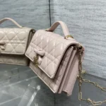 Dior Women My Dior Mini Bag Rose Soupir Cannage Lambskin S0984OUQA