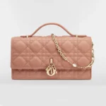 Dior Women My Dior Mini Bag Rose des Vents Cannage Lambskin S0980ONMJ