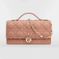 Dior Women My Dior Mini Bag Rose des Vents Cannage Lambskin S0980ONMJ