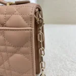 Dior Women My Dior Mini Bag Rose des Vents Cannage Lambskin S0980ONMJ
