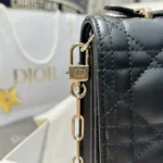 Dior Women My Dior Top Handle Bag Black Cannage Lambskin M0997ONGE
