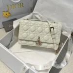 Dior Women My Dior Top Handle Bag Latte Cannage Lambskin M0997ONGE - Image 2