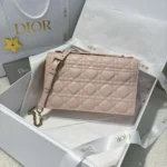 Dior Women My Dior Top Handle Bag Pink Cannage Lambskin
