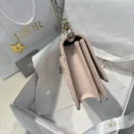 Dior Women My Dior Top Handle Bag Pink Cannage Lambskin