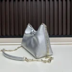 Dior Women Or Small Dior Bow Bag Silver-Tone Laminated Lambskin