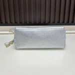 Dior Women Or Small Dior Bow Bag Silver-Tone Laminated Lambskin