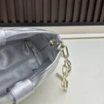 Dior Women Or Small Dior Bow Bag Silver-Tone Laminated Lambskin