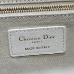 Dior Women Small Dior Book Tote Multicolor Amour de Roses Embroidery and Latte Calfskin