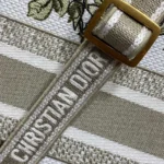 Dior Women Small Dior Book Tote Multicolor Amour de Roses Embroidery and Latte Calfskin