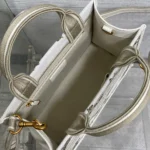 Dior Women Small Dior Book Tote Multicolor Amour de Roses Embroidery and Latte Calfskin