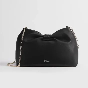 Dior Women Small Dior Bow Bag Black Lambskin M0715OUQO