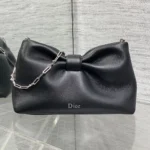 Dior Women Small Dior Bow Bag Black Lambskin M0715OUQO