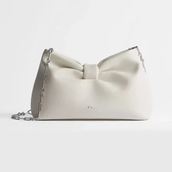 Dior Women Small Dior Bow Bag Latte Lambskin M0715PUQO