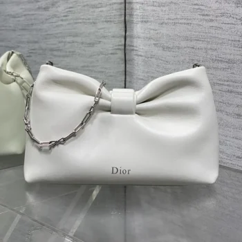Dior Women Small Dior Bow Bag Latte Lambskin M0715PUQO