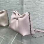 Dior Women Small Dior Bow Bag Rose Songe lambskin M0715PUQO