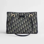 Dior Women Small Shopping Bag Blue Dior Oblique Jacquard M1410OTZQ