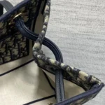 Dior Women Small Shopping Bag Blue Dior Oblique Jacquard M1410OTZQ