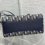 Dior Women Small Shopping Bag Blue Dior Oblique Jacquard M1410OTZQ