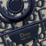 Dior Women Small Shopping Bag Blue Dior Oblique Jacquard M1410OTZQ