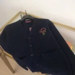 Gucci Men Knit Wool Cardigan with Embroidery 853131XKFC7