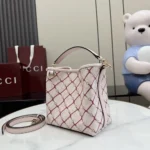 Gucci Women GG Emblem Small Bucket Bag-Pink ‎815118FAFF1