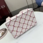 Gucci Women GG Emblem Small Bucket Bag-Pink ‎815118FAFF1