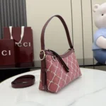 Gucci Women GG Emblem Small Shoulder Bag-Red ‎847450FAFF1