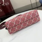 Gucci Women GG Emblem Small Shoulder Bag-Red ‎847450FAFF1