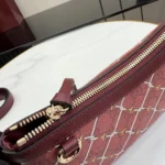 Gucci Women GG Emblem Small Shoulder Bag-Red ‎847450FAFF1